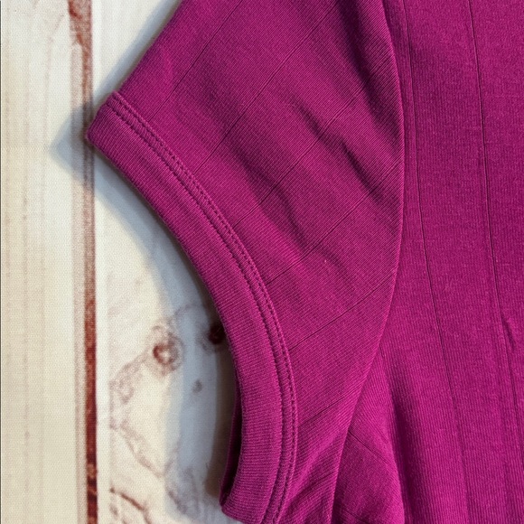 NWTS SKIMS DROP NEEDLE POINTELLE BABY TEE in LOLLIPOP | MEDIUM - Picture 9 of 13